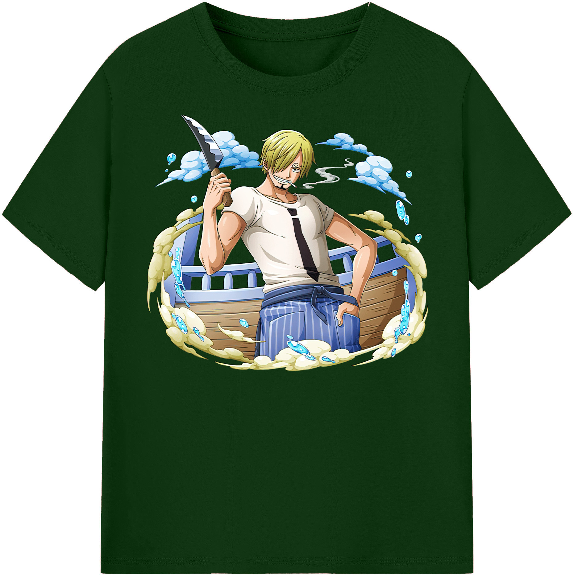 ワンピース サンジ ONE PIECE Sanji 綿100％半袖Tシャツ（フロントプリント）